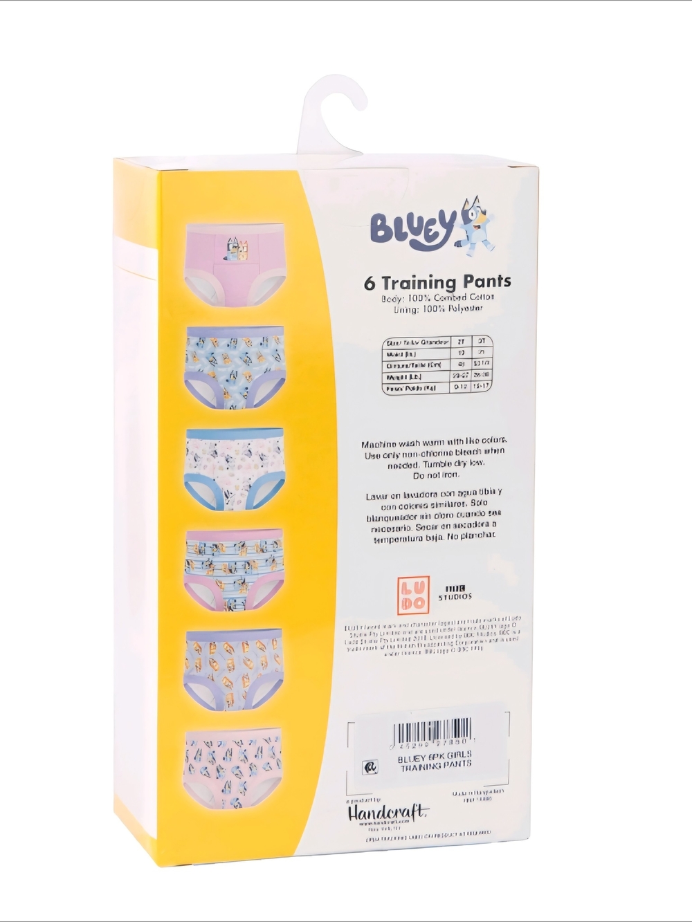 🧵♡Bluey Character Toddler Girl Training Pants, 6 - Pack, Sizes 3T - Picture 3 of 5